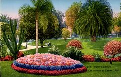 VINTAGE POSTCARD Monaco Monte Carlo Gardens of the Casino