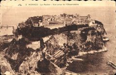 CPA Monaco Le rocher Vue Prise de L'Observatoire