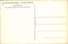 CPA Monte Carlo Vue Generale des Jardins de Monaco