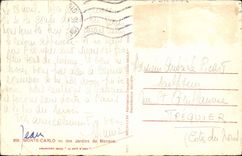 CPA Monaco Monte Carlo vu des jardins de Monaco