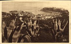 CPA Monaco Monte Carlo et le rocher de Monaco vu de la Turbie