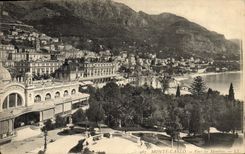 CPA Monte Carlo Vers les Moulins Cafe de Paris