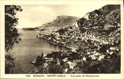 CPA Monte Carlo Monaco Vue Prise de Roquebrune
