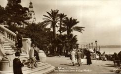 CPA Monte Carlo Les Terrasse Vue vers Le Cap Martin