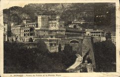 CPA Monaco Palais du Prince et la Monte Major