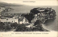 CPA Monaco La Principaute Vue Generale Le Rocher