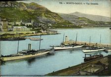 CPA Monte Carlo Vue Generale Bateaux