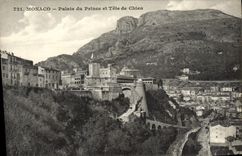 CPA Monaco Palais du Prince et Tete de Chien