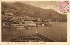 CPA Monte Carlo L'Entree du Port et Vue Sur Le tir au Pigeon 