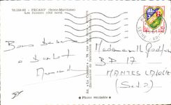 POSTAL MODERNA Fecamp las dimensiones de los acantilados norteñas