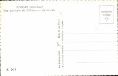 MODERN CARD Josselin View of the Castle and the City