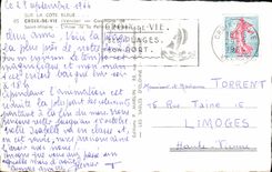 POSTAL MODERNA Croix de Vie el campo común de Hilario Saint la manija de la pala tiene Parteau