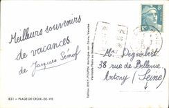 POSTAL MODERNA Croix de Vie playa