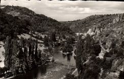 MODERN CARD Chouvigny Sioule the entry of the Falls of Chouvigny