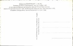 CPA Abbaye de Fontevrault Tombeau de Henri Plantagenet Eleonore de Guyenne Richard Coeur de Lion
