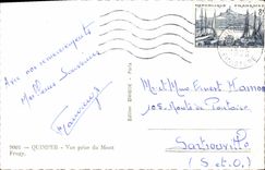 MODERN CARD Quimper Seen from of the Frugy Mount