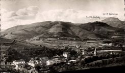 CPM Behobie Vue Generale au loin le Fort Saint Martial et le Mont des Trois Couronnes
