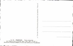 POSTAL MODERNA puerta principal de Vendome de la iglesia de la abadía vieja de la trinidad