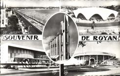 POSTAL MODERNA Royan el mercado de la playa el paladar de la iglesia del casino de los congrios