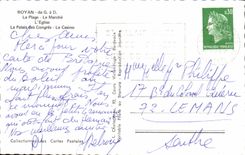 POSTAL MODERNA Royan el mercado de la playa el paladar de la iglesia del casino de los congrios