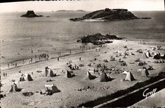 CPM Saint Malo La Plage le Grand Bey le Petit Bey et l'Ile Cezambre