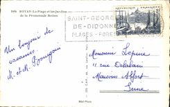 POSTAL MODERNA Royan la playa y los jardines de la caminata de Botton