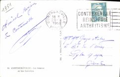 POSTAL MODERNA Contrexeville la fuente y las galerías