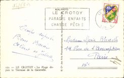 CPM Le Crotoy La Plage de Puits la Terrasse de la Caravelle