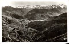 MODERN CARD Road of the collar of Aspin Seen on the valley of Aure