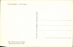 MODERN CARD Road of the collar of Aspin Seen on the valley of Aure