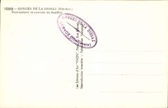 Catarata de la POSTAL de la VENDIMIA del puente de Diosaz y de las cascadas naturales de los bramidos