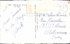 POSTAL MODERNA Gil santo Croix de Vie la playa