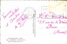 MODERN CARD Langeais Loire ch4ateau interior Court and floor