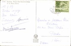 MODERN CARD Geneva Palate Of the United Nations And Mont Blanc