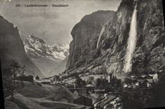 VINTAGE POSTCARD Lauterbrunnen Staubbach