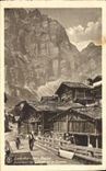 VINTAGE POSTCARD Loeche Les Bains Interior Of the Village And Groaned