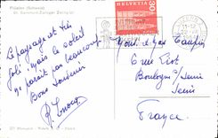 MODERN CARD Fluelen St Bernhard Zwinger Zwing Ur dogs St Bernard