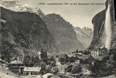 CPA Lauterbrunnen Mit Staubbach Und Jungfrau