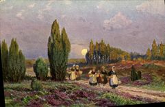 VINTAGE POSTCARD Village in the countryside