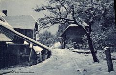 VINTAGE POSTCARD Houses in Switzerland