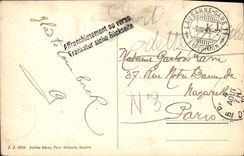 VINTAGE POSTCARD Boat lake Leman