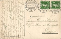 VINTAGE POSTCARD Large St Bernard Before the Departure