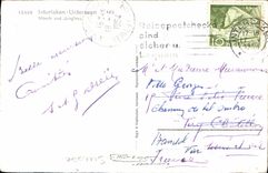 VINTAGE POSTCARD Interlaken Unterseen Monch Und Jungfrau