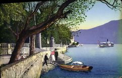 POSTAL Lago di Como de la VENDIMIA