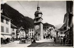 VINTAGE POSTCARD Altdorf Hauptplatz MIT Telldenkmal