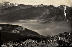 VINTAGE POSTCARD Beatenberg Thunersee Jungfrau Blumlisalp