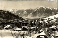 VINTAGE POSTCARD Fronts View and the Alps of Savoy