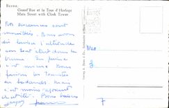 CPA Bern Kramgasse Mit Zeitglockenturm