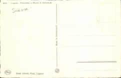 El panorama E de Lugano de la POSTAL de la VENDIMIA monta S Salvador