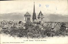 CPA Geneve Tours De St Pierre